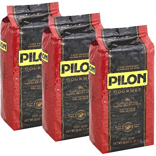 Pilon Gourmet Whole Bean Cuban Coffee 32 oz Pack of 3
